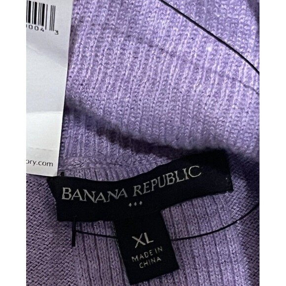 Banana Republic Sweater Long Sleeve Cowl Neck Pullover Tunic Purple Women XL NWT - Picture 4 of 4